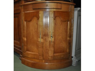 Encoignure d'appui cintr&eacute;e neuve en merisier massif