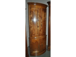 Encoignure cintr&eacute;e 2 corps en merisier blond