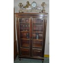 Petite vitrine 2 portes style Louis XVI époque Nap III en acajou