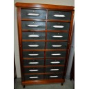 Cartonnier double ancien  de Notaire en acajou