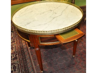 Table de salon bouillote style Louis XVI en acajou