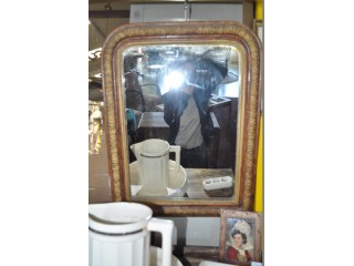 Miroir Napol&eacute;on III bois peint