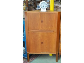 Meuble d'angle scandinave vintage en teck