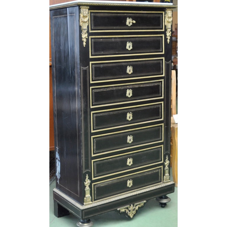 Semainier laqu&eacute;e &eacute;poque Napol&eacute;on