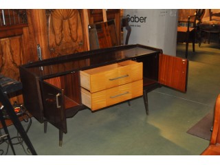 Meuble TV vintage en acajou foncé